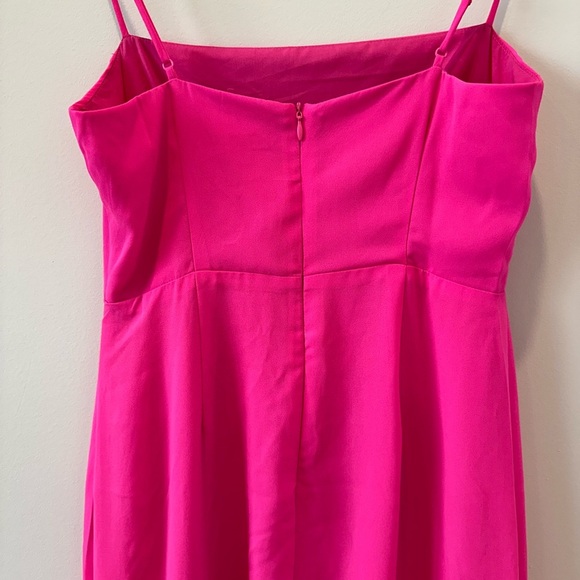 Revolve Superdown Addison Maxi Dress Spaghetti Strap Hot Pink Wedding Guest - Picture 4 of 11